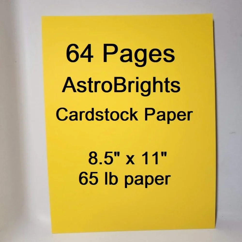 64 Pages Sheets Yellow Cardstock Paper AstroBrights Invitation Cards Scrapbooks